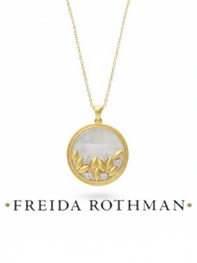 NEW Freida Rothman “FLEUR BLOOM” Mother of Pearl | MOP pendant necklace